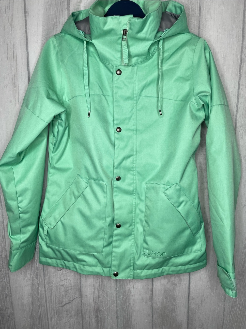 Burton Mint Green Hooded Ski Jacket